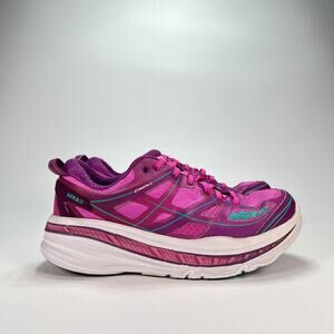 Hoka One One Stinson 3 Pink Purple Running Shoes 1009673 FBPR Women's Size 9.5